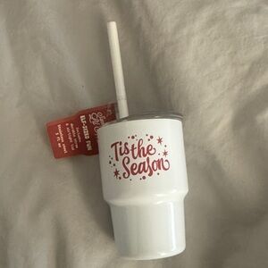 Love Festive Red and White Kids Tumbler